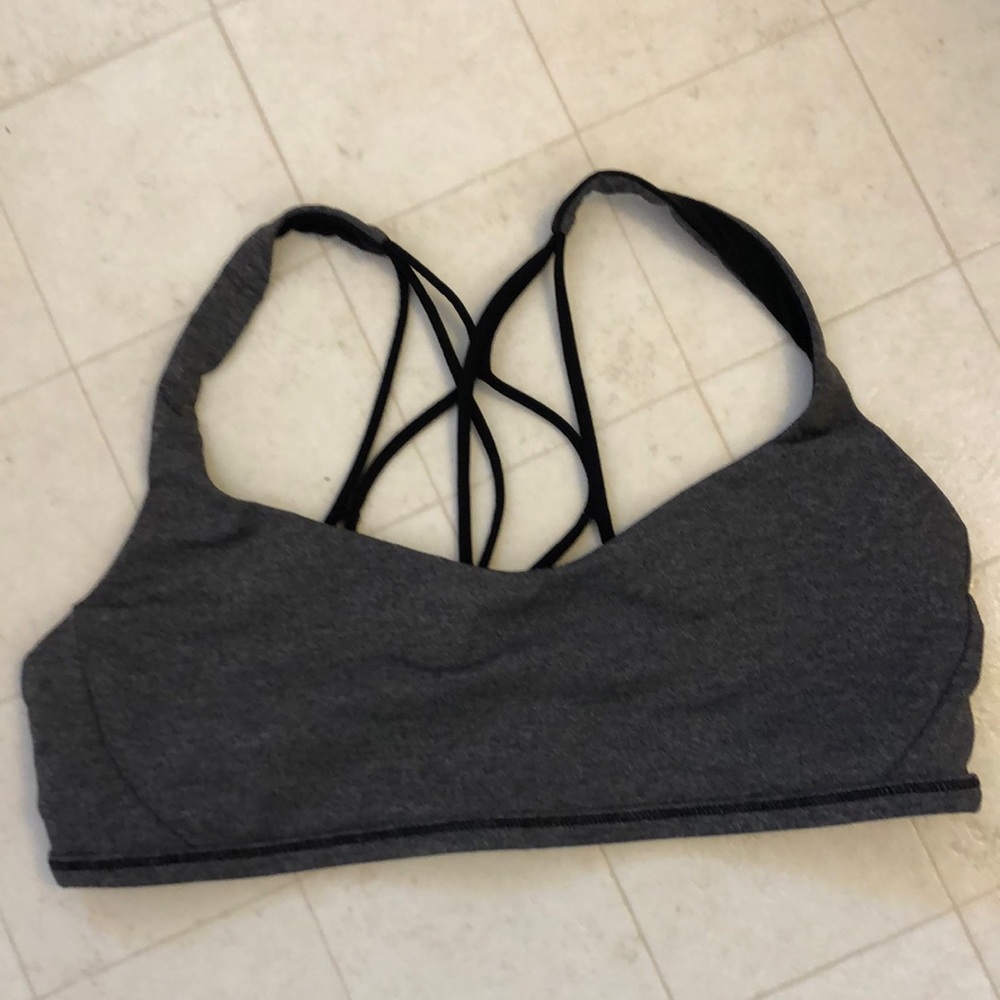 lululemon athletica Gray Strappy Sports Bra